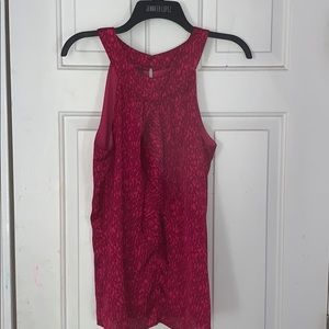 Dark pink top with ruffle